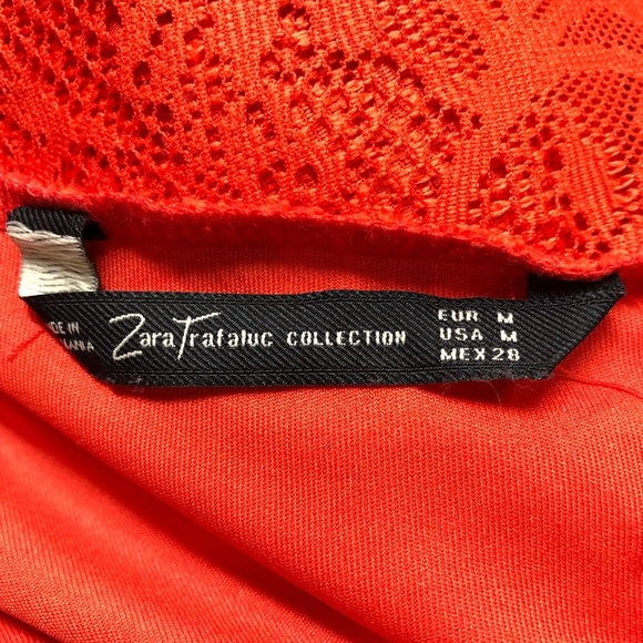 Zara Trafalgar women’s sleeveless v neck fitted mini dress side zip lacy floral - Picture 3 of 6